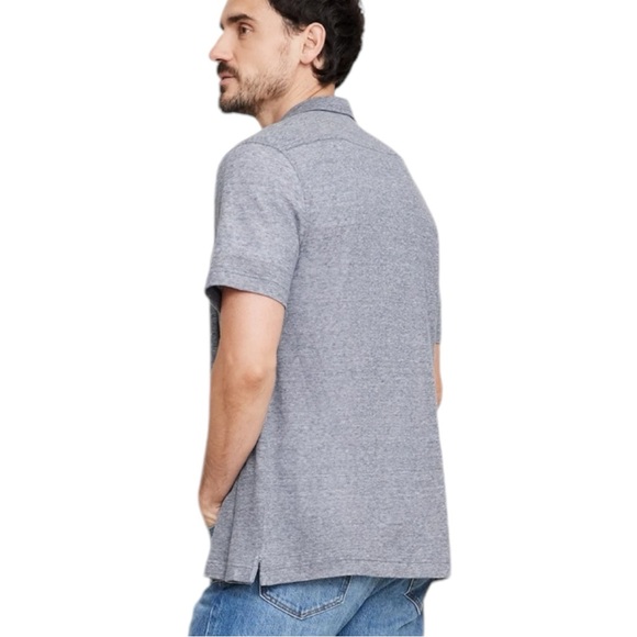 Grey Banana Republic Linen Button Up Polo Shirt (S) - Picture 2 of 8